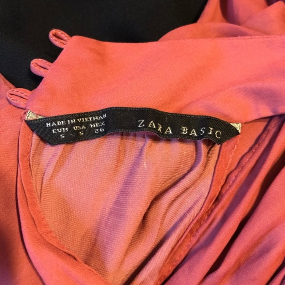 Zara Color Block Slit Open Back High Halter Neck - image 6